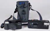 TWO OLYMPUS 35MM CAMERAS. Two