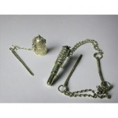 Two Omani silver Kohl pots.Wit