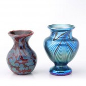 TWO ORIENT AND FLUME ART GLASS