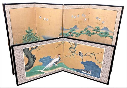 TWO ORIENTAL FOLDING SCREENS, TO
