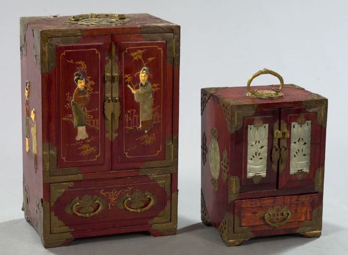 Two Oriental Jewelry Cabinets, 