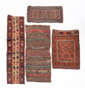 TWO ORIENTAL RUGS AND BAGS. Fi