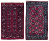 TWO ORIENTAL RUGS: BOUKARA DES