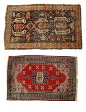 TWO ORIENTAL RUGS.  Caucasian.