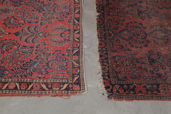 TWO ORIENTAL RUGS. Hand knotted