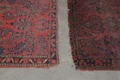 TWO ORIENTAL RUGS. Hand knotte