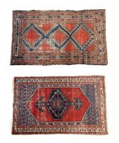 TWO ORIENTAL RUGS.  Twentith c