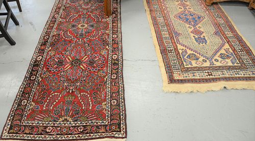 TWO ORIENTAL RUNNERS, 2' 9" X 12'