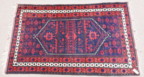 TWO ORIENTAL THROW RUGS, 4' 4" X 7'