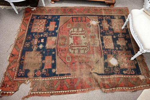 TWO ORIENTAL THROW RUGS, ONE VERY