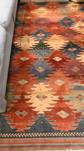 TWO ORIENTAL THROW RUGSTwo Ori