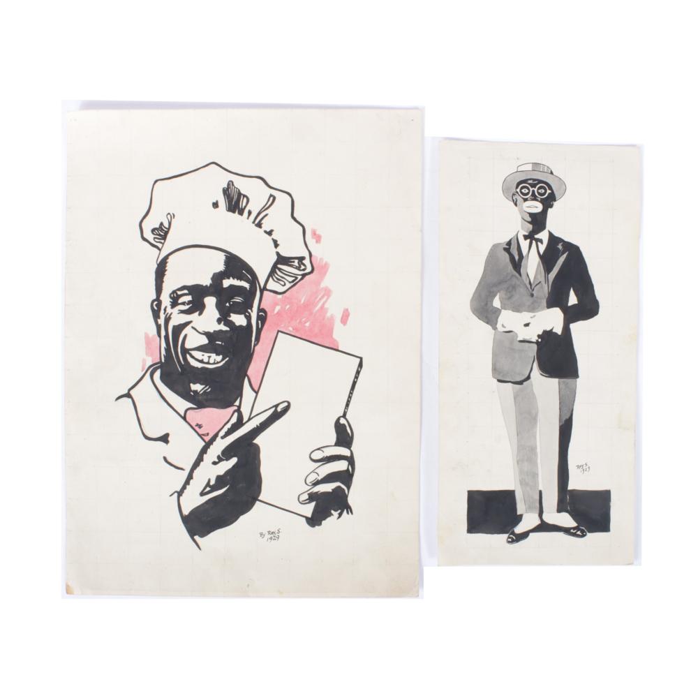 TWO ORIGINAL 1929 BLACK AMERICANA