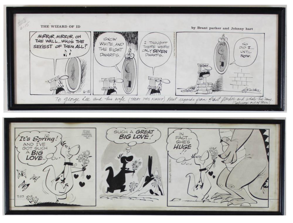 TWO ORIGINAL COMIC STRIP