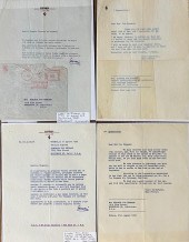 TWO ORIGINAL SIGNED LETTERS FR