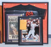 TWO ORIOLES ITEMS & A FRAMED R