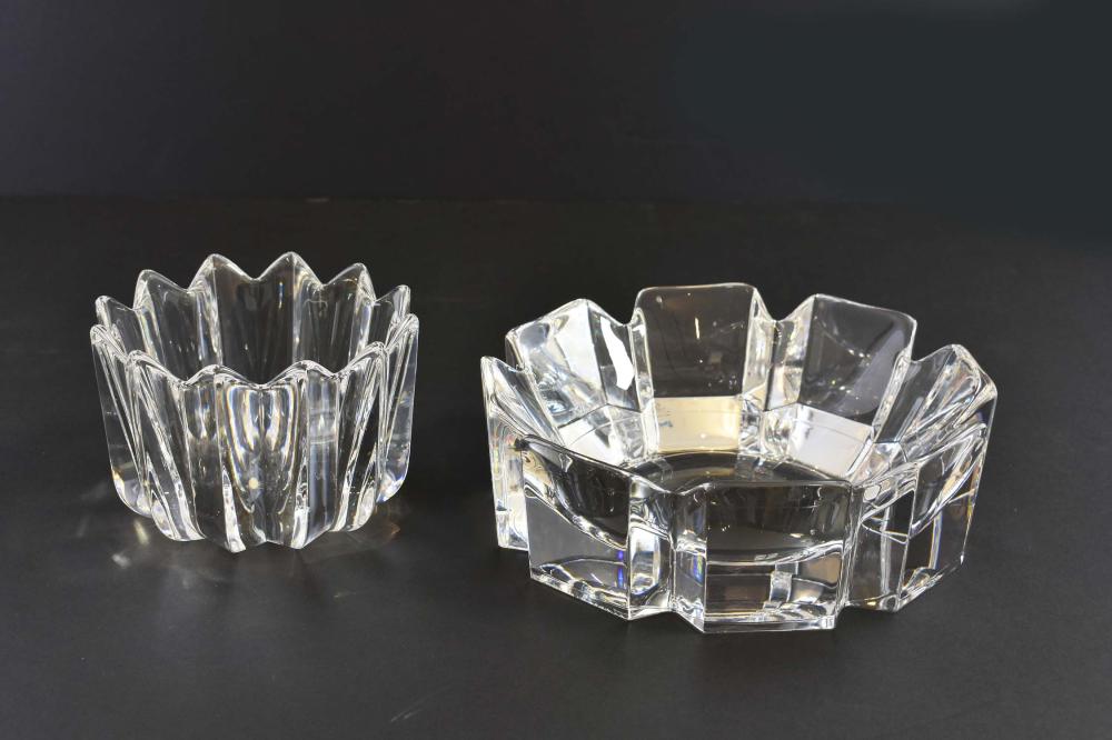 TWO ORREFORS COLORLESS GLASS