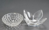 TWO ORREFORS CRYSTAL BLOSSOM-F