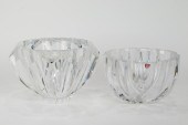 TWO ORREFORS GLASS BOWLS Two O