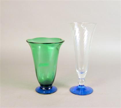 Two Orrefors glass vases    20th