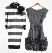 TWO OSCAR DE LA RENTA DRESSES: