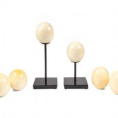 Two Ostrich Egg Table Lamps 
2