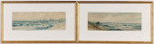 TWO OTIS WEBER WATERCOLOR COAS