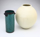 Two Otto Heino glazed stonewar
