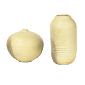 TWO OTTO HEINO PORCELAIN YELLO