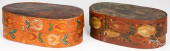 TWO OVAL BENTWOOD BRIDES BOXES
