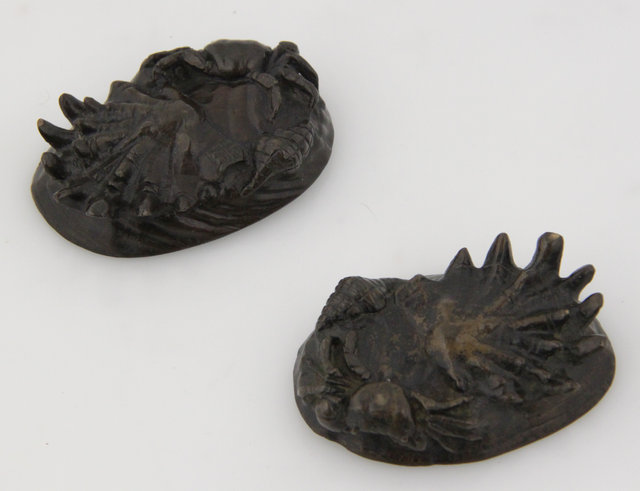 Two oval bronzes "The Sea Bed" with
