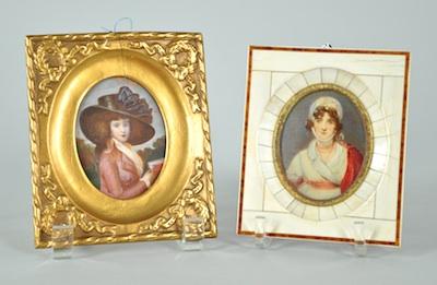 Two Oval Miniature Portraits.