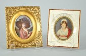 Two Oval Miniature Portraits.