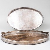TWO OVAL SILVER PLATE GALLERIE