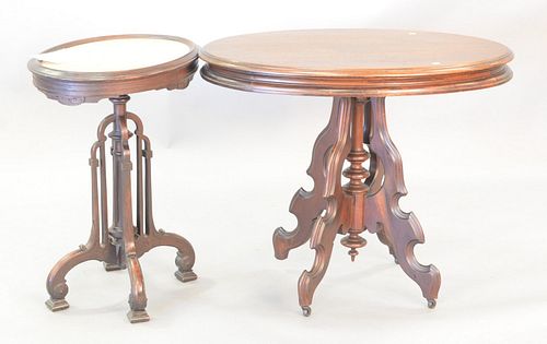 TWO OVAL VICTORIAN TABLES WITH