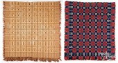 TWO OVERSHOT COVERLETS, 19TH C