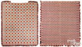 TWO OVERSHOT COVERLETS, 19TH C