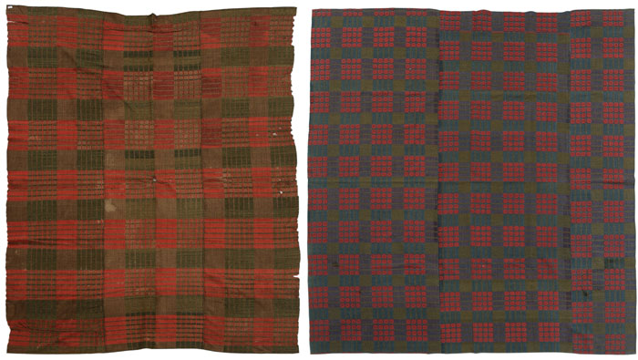Two Overshot Coverlets American,