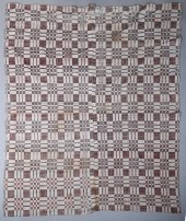 TWO OVERSHOT COVERLETS, POSSIB