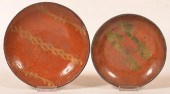 TWO PA SLIP DEC. REDWARE PLATE