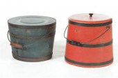 TWO PAINTED BUCKETS.  American