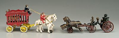 Two painted cast iron toys: