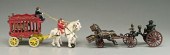 Two painted cast iron toys: Ov