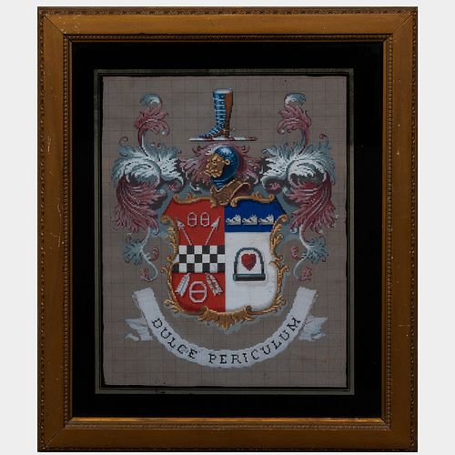 TWO PAINTED COATS OF ARMS