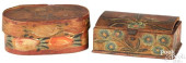 TWO PAINTED DRESSER BOXES, 19T