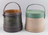 TWO PAINTED FINGER-LAPPED SWIN