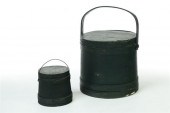 TWO PAINTED FIRKINS.  America