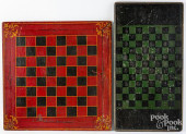 TWO PAINTED GAMEBOARDS, CA. 19