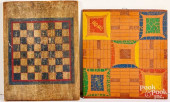 TWO PAINTED GAMEBOARDS<br>Pain
