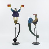 TWO PAINTED METAL AUTOMATONS O