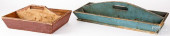 TWO PAINTED PINE UTENSIL/TOOL